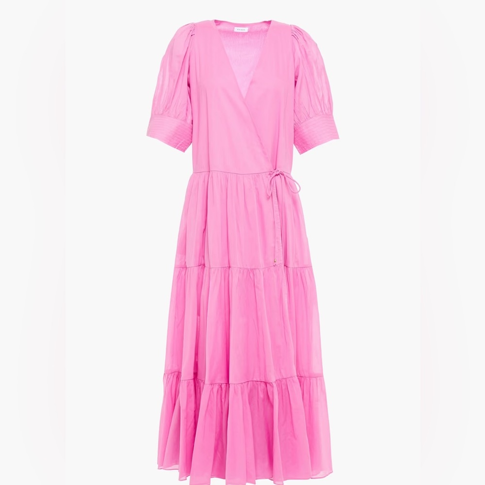 Rhode Gina Tiered Midi Wrap Dress - Picture 2 of 4